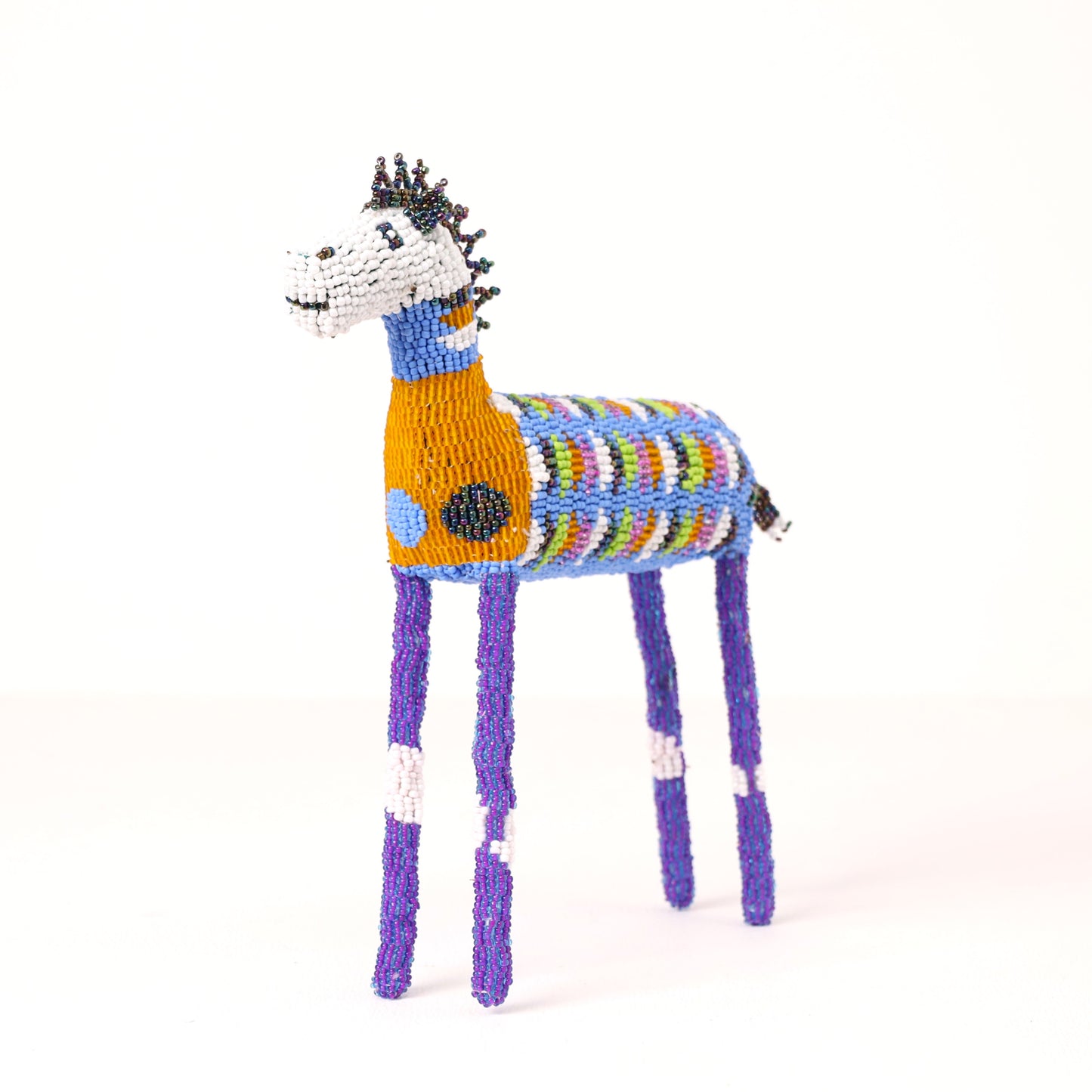 beaded zebra art