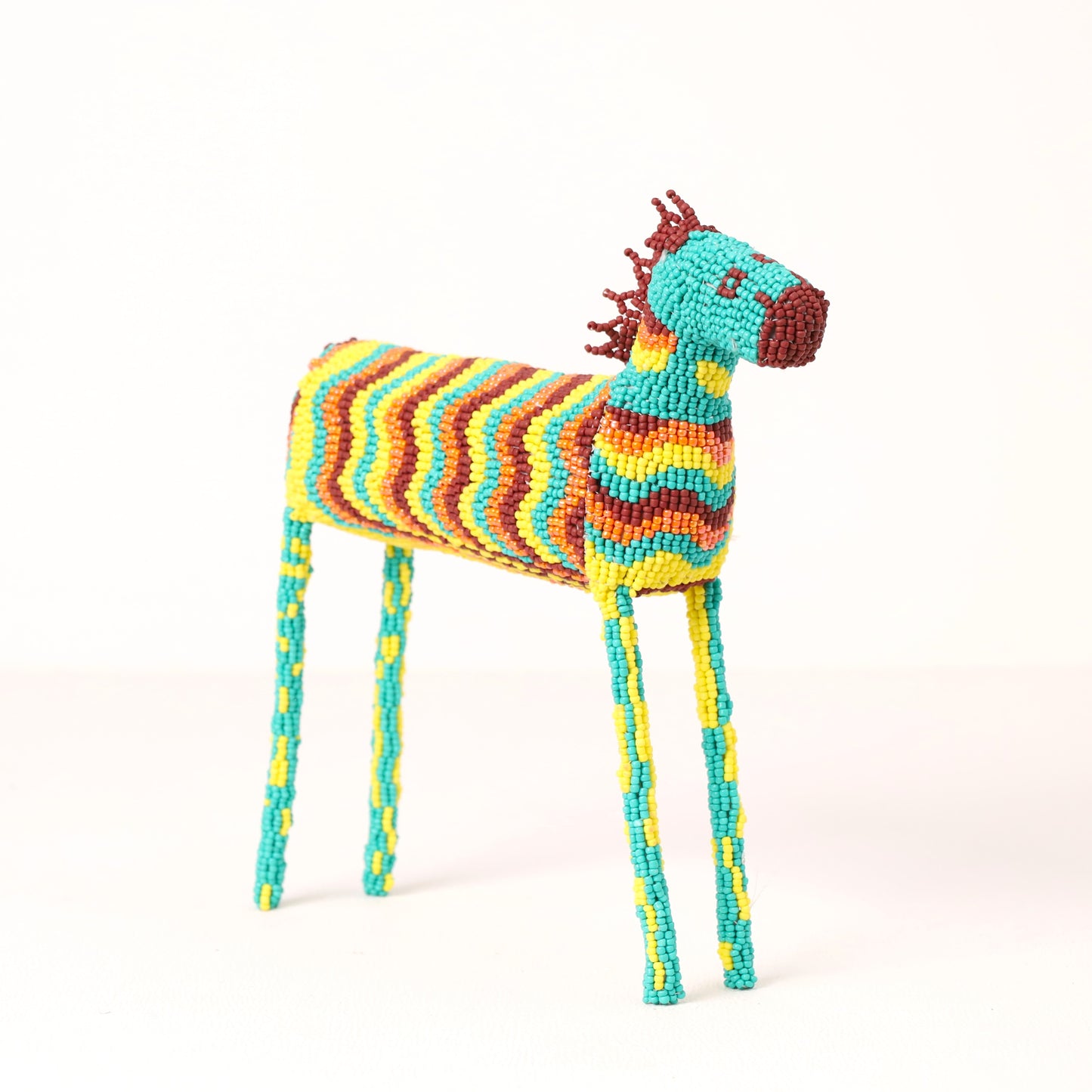 beaded zebra art
