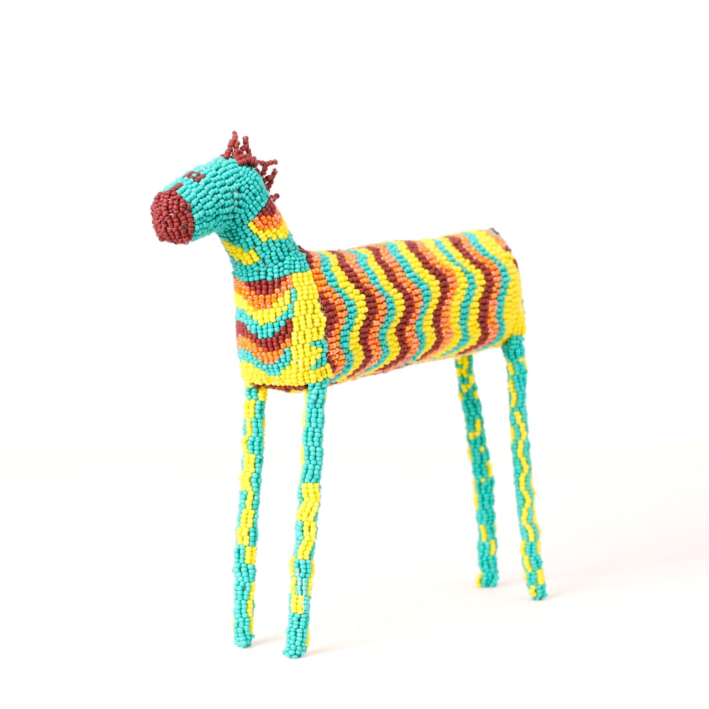 beaded zebra art