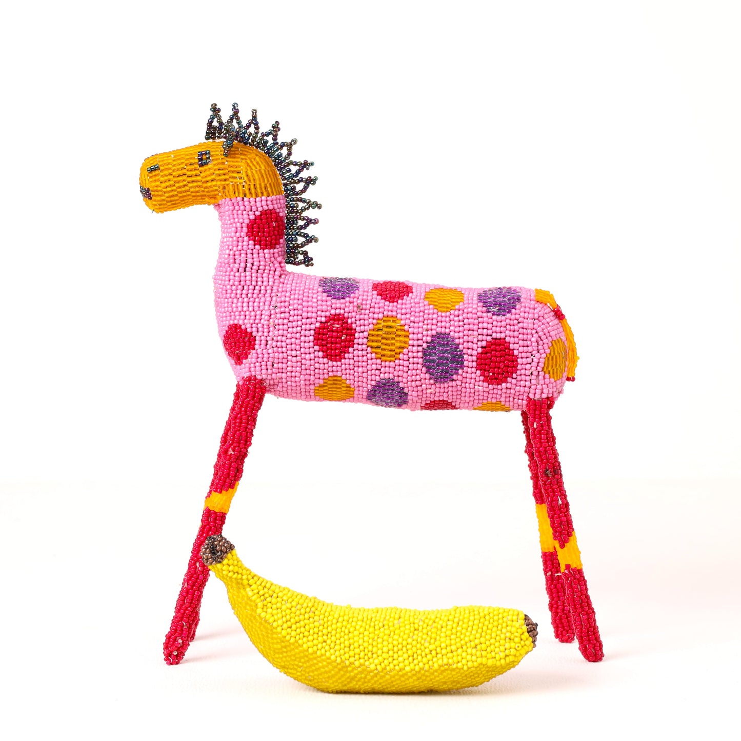 beaded zebra art