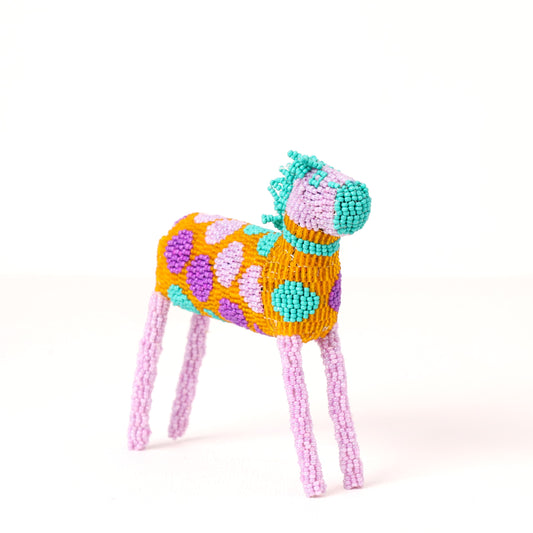 beaded zebra art