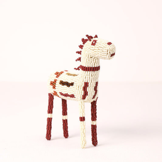 beaded zebra art