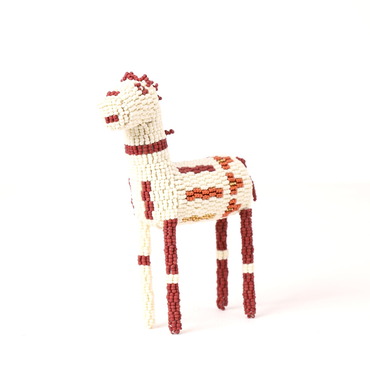 beaded zebra art