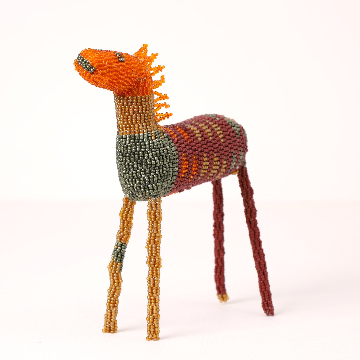 beaded zebra art