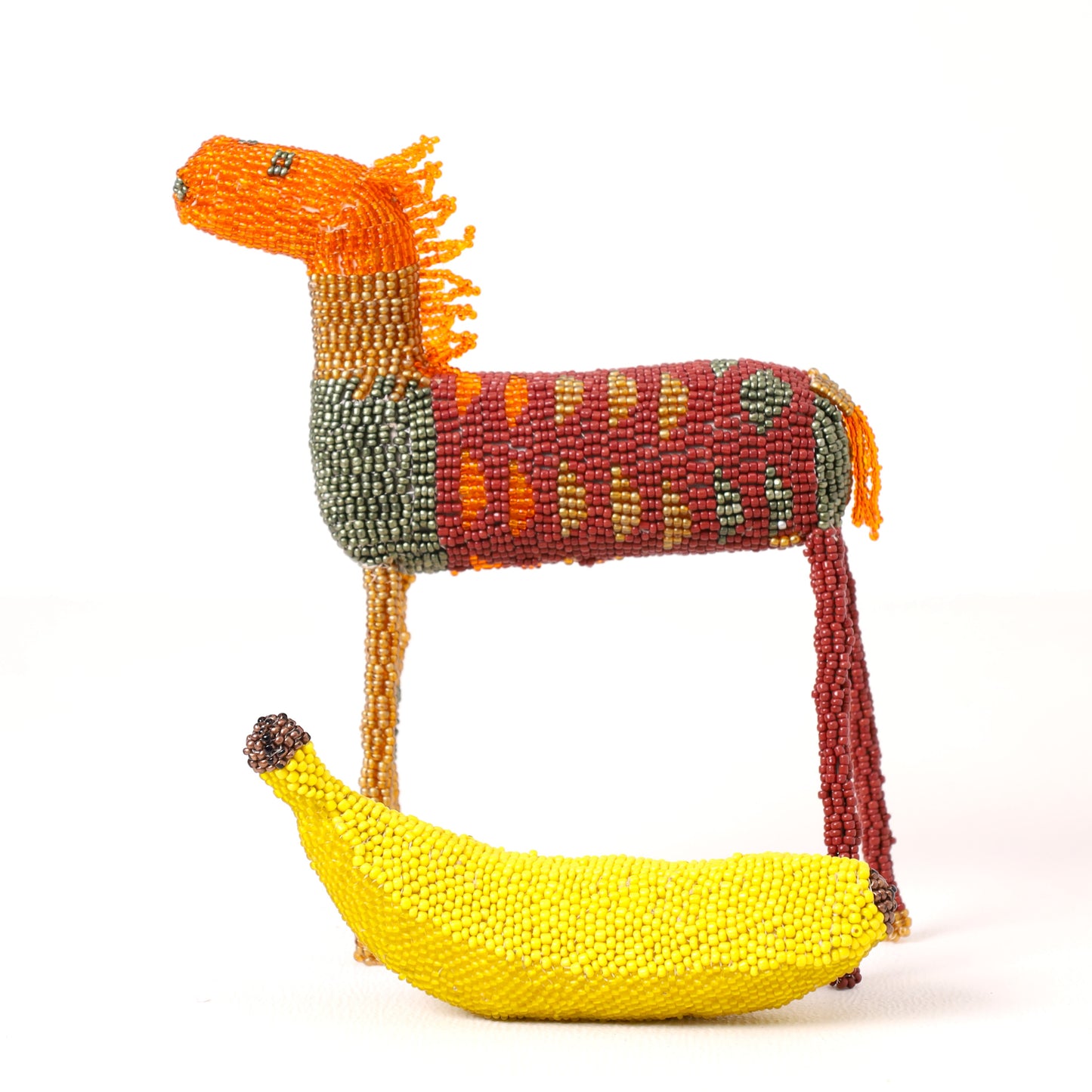 beaded zebra art