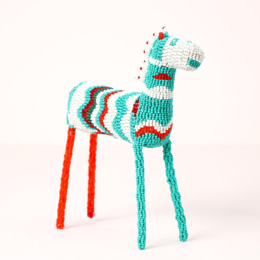 beaded zebra art
