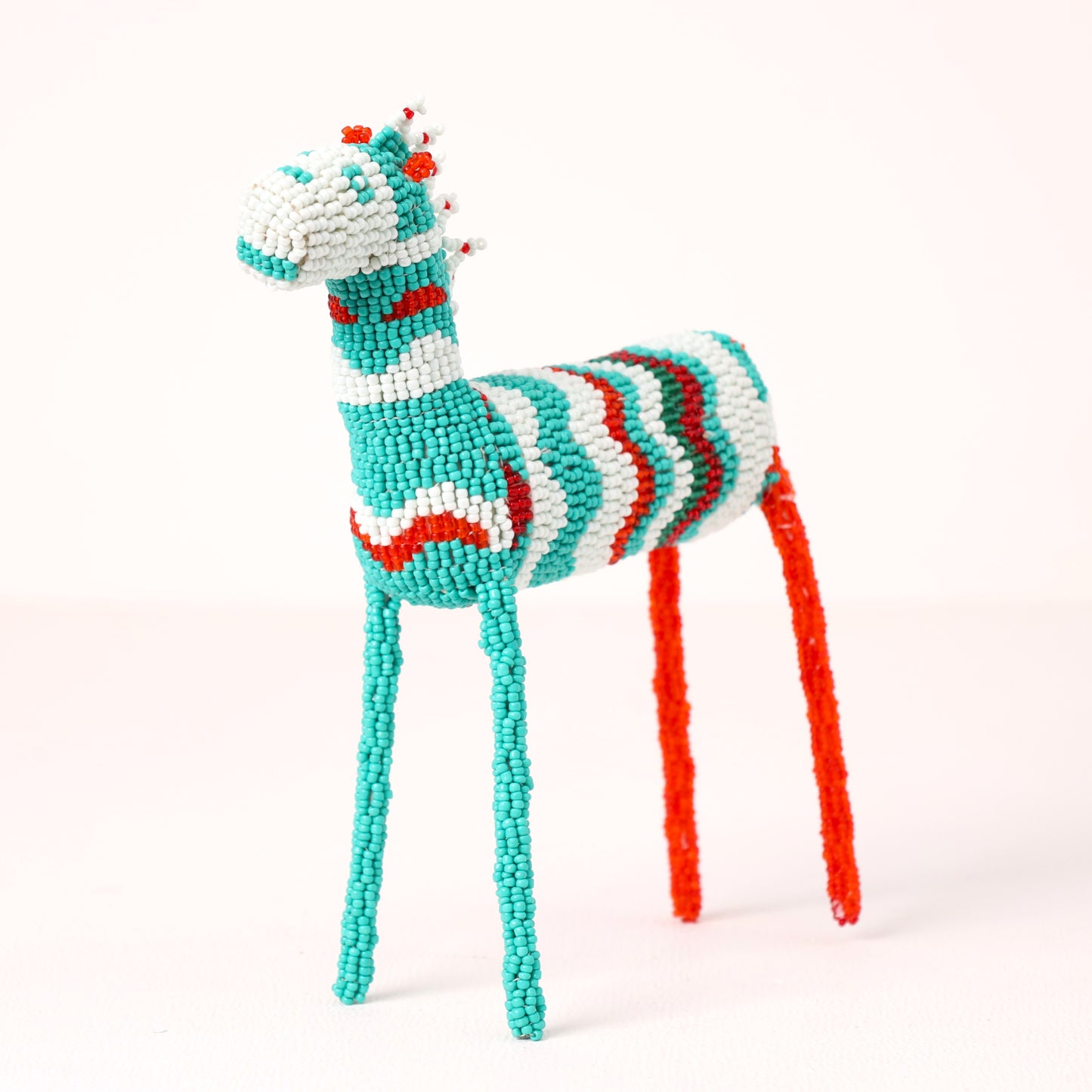 beaded zebra art