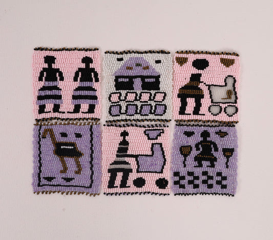 beaded coaster set