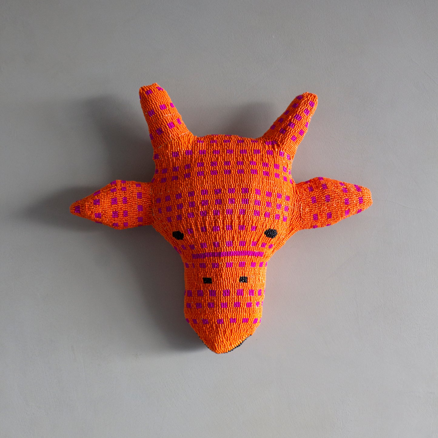 beaded wall-hanging giraffe art