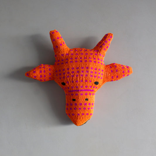 beaded wall-hanging giraffe art