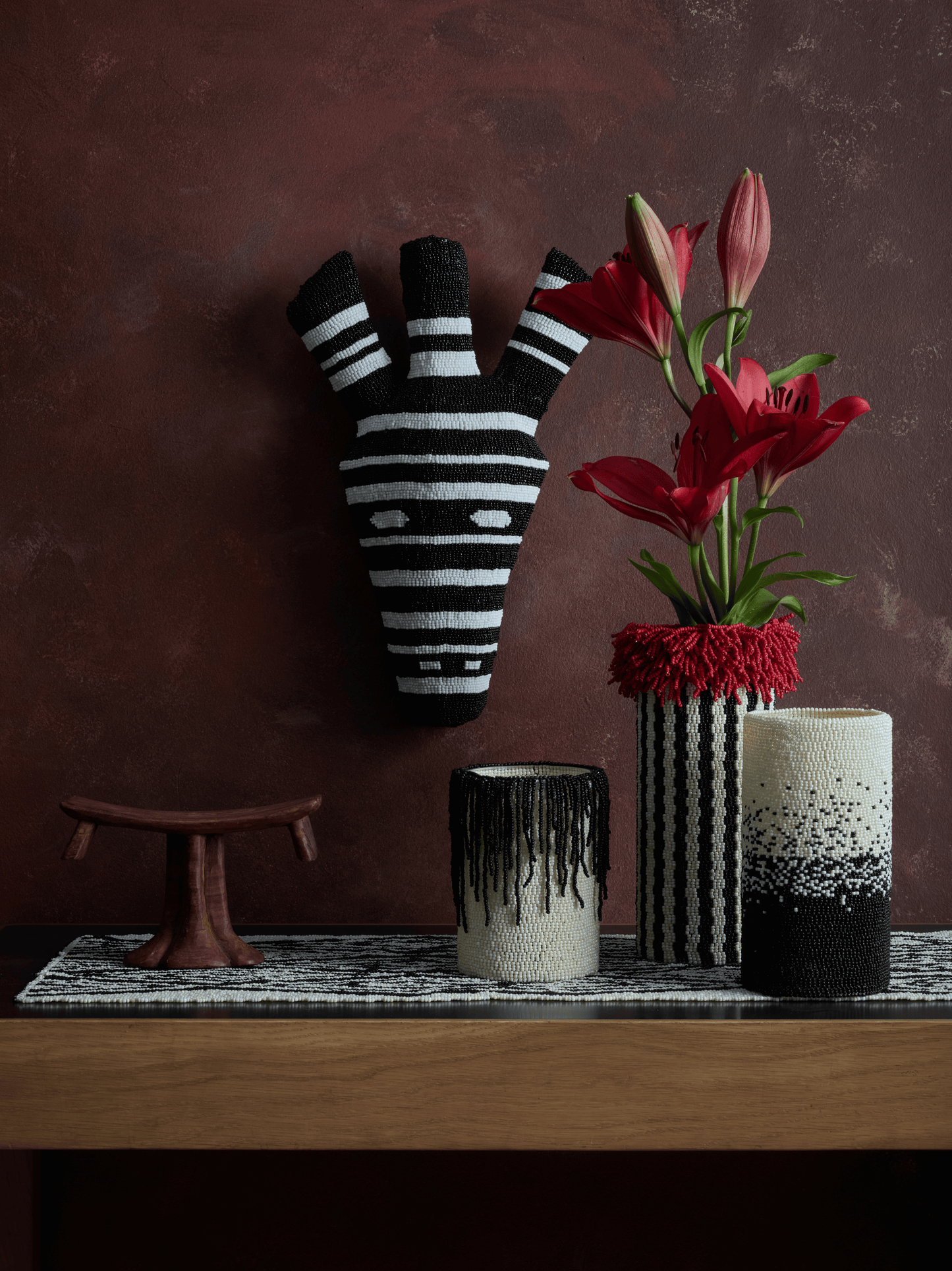 Beaded Vases